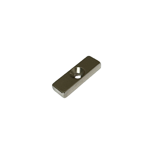 Neodym Magnete Quader Nickel 30x10x5 mm - Süd 1x Senkung